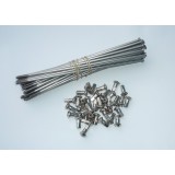 KOLO 19´´ BUBEN - VÝPLET - VÝPLET M3,5X158 (36KS DRÁTY NEREZ + 36KS MATICE NIKL) - (ČZ SPORT - KOLA 19) - PRO STANDARTNÍ BUBNY